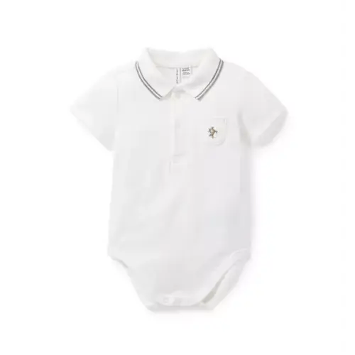 Baby Jet Ivory Baby Cowboy Polo Bodysuit by Janie and Jack