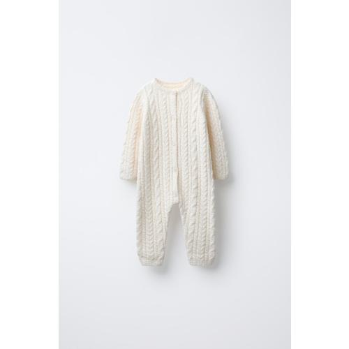 CABLE KNIT JUMPSUIT - Ecru | ZARA United States