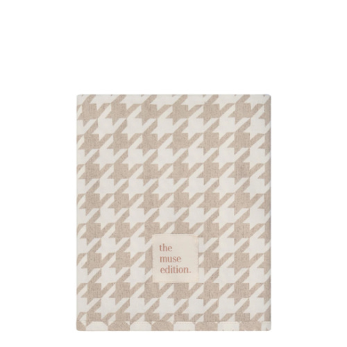 Houndstooth Linen Baby Blanket
