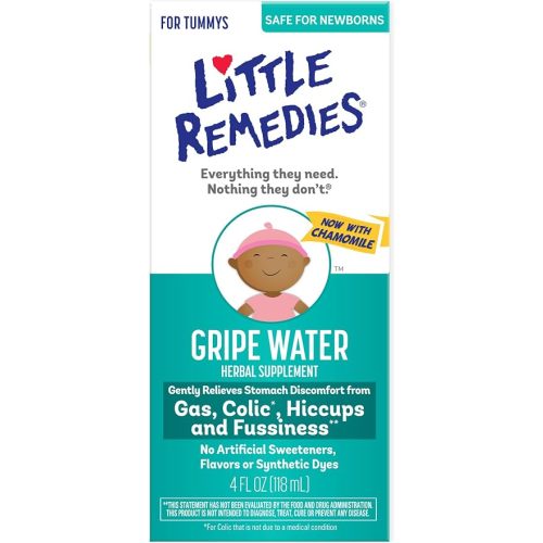 Little Remedies Gripe Water with Chamomile, Baby Gas Relief, 4 Fl Oz