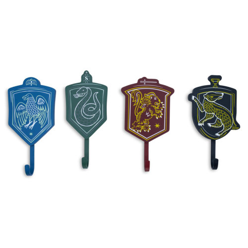 Ukonic Harry Potter Hogwarts Houses Wall Hooks Storage Rack | Set Of 4 | Wayfair
