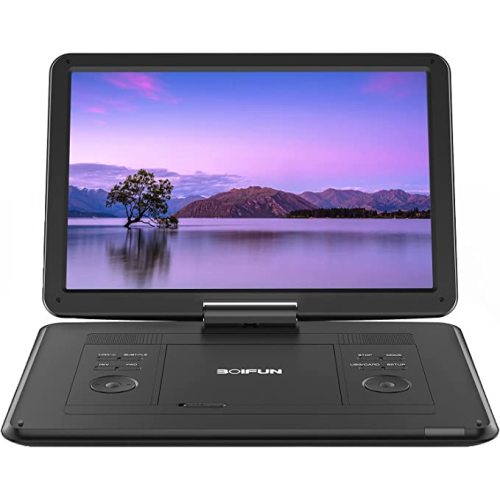 Boifun 17.5" Portable DVD Player with 15.6" Large HD Screen, Black