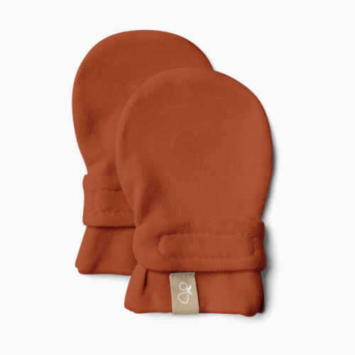 Goumi Kids x Babylist Stay On Baby Mitts - Clay, 0-3 M