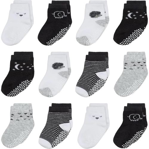 Mother's Choice Organic Cotton Baby Socks 6-12 Months - 12 pairs Soft and Cozy Girls and Boys Sock, Gentle Newborn Socks, Ideal For Baby Registry Infant Footwear for Daily Wear and Little Feet Comfort