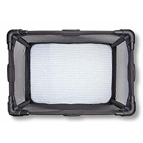 4moms Breeze Playard Sheets, Machine Washable, Soft, Plush, Waterproof Fabric, Grey Beads