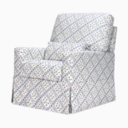 Namesake Sarah Flint x Namesake Crawford Swivel Glider - Blue Lattice Performance Eco-Weave