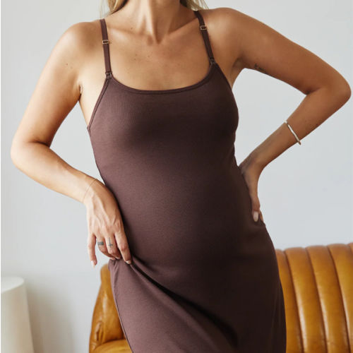 The Nursing Dress - Cocoa Brown