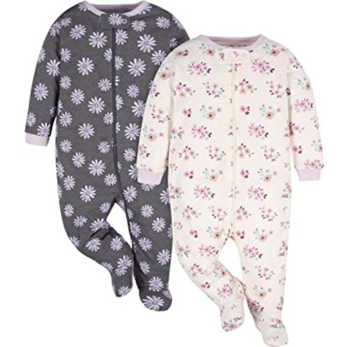 Gerber Baby Girls' 2-Pack Sleep 'N Play