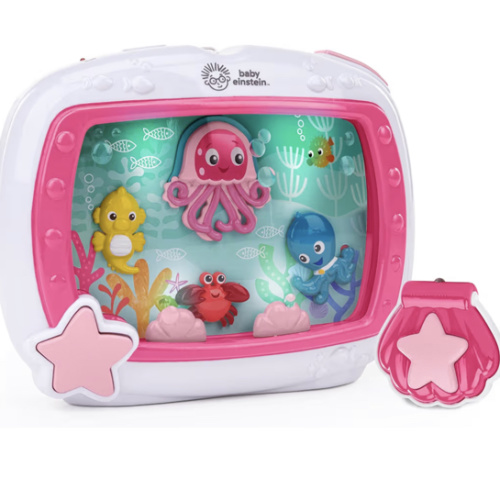 Baby Einstein Sea Dreams Soother Musical Crib Toy and Sound Machine, Pink, Newborn and up