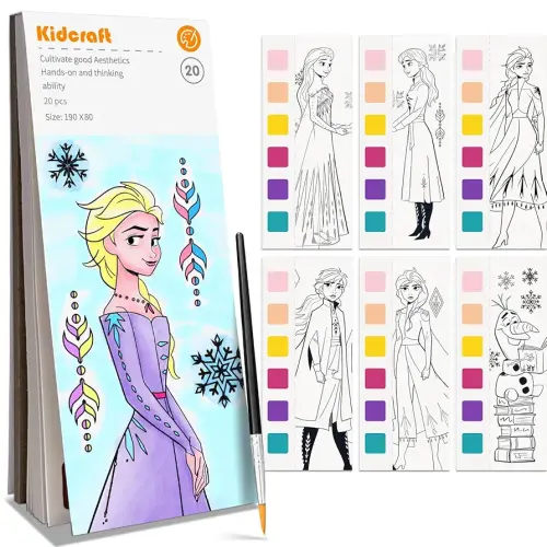 Paint with Water Coloring Books for Kids, Pocket Mess Free Watercolor Painting Kit, Water Color Paint Set Arts and Crafts Gift for Girls Ages 4 5 6 7 8+, Travel Activity Toy - Princess