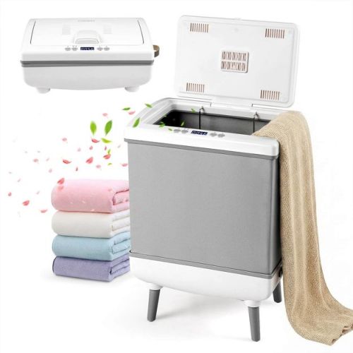 Costway 35L Large Blanket Warmer with Heating & Drying Modes, 24H Timer, Delay, Child Lock Gray