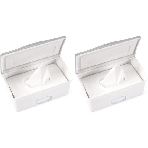 Ubbi Baby Wipes Dispenser with Weighted Plate, Gray