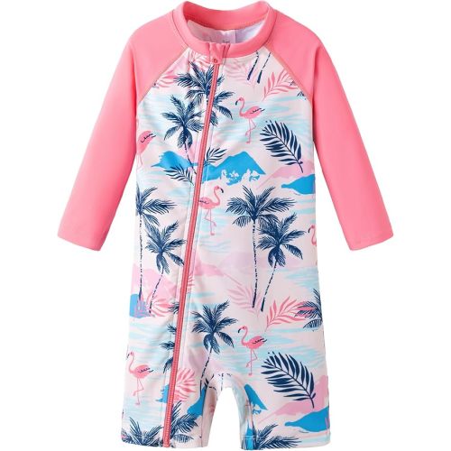 UMELOK Baby Girl Swimsuit Infant Rash Guard Swimwear UPF 50+ Sun Protection Bathing Suit