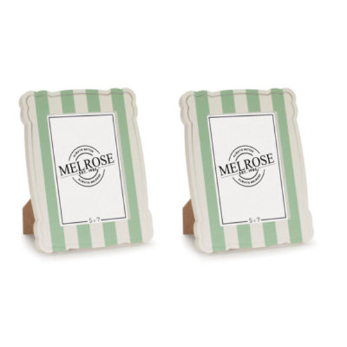 Highland Dunes Striped Scalloped Photo Frame (Set of 2) | Wayfair