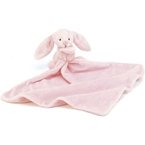 Jellycat Bashful Pink Bunny Soother, 13.5 - Security Blanket & Lovey for Babies - Baby Gift