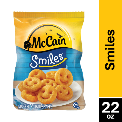 McCain Smiles Potatoes 22 oz Frozen Side Sides Made with Real Potatoes