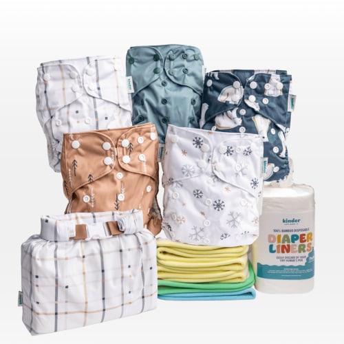 Polar Bear Bash - 5-Pack New Parent Starter Bundle – Kinder Cloth Diaper Co.