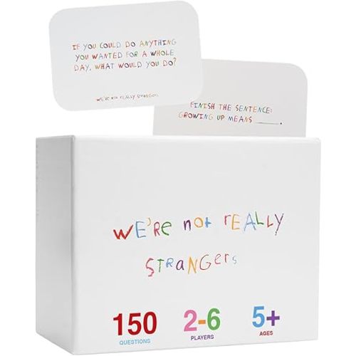 WE'RE NOT REALLY STRANGERS Kids Edition Card Game - 150 Conversation & Activity Cards for Kids, Adults, & Teens – for Fun Memorable Family Game Nights and Kid’s Party, Ages 5+, 2-6 Players