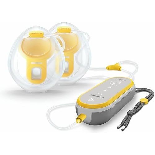 Medela Freestyle Hands-Free Double Electric Breast Pump with Wearable Cups, Rechargeable Battery, App Connectivity, Portable and Discreet Design