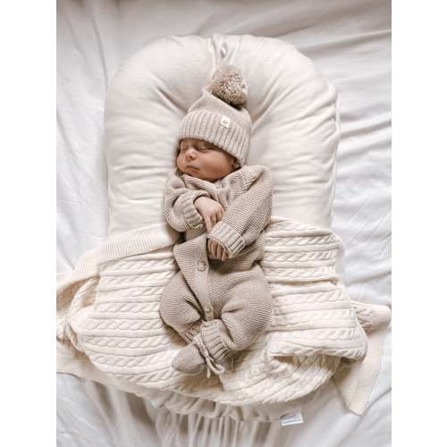 Luna + Luca Classic Purl Knit Jumpsuit - Heather Beige – Milk & Baby