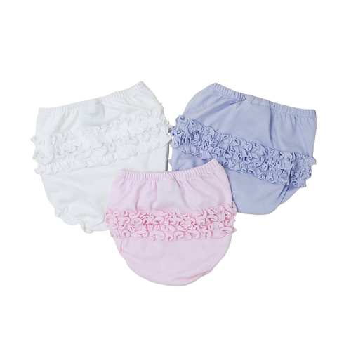 Pima Cotton Ruffled Bloomers-- Baby Girl Coming Home Outfit - Baby Gift - Baby Shower Gift - Baby Girl Outfit - Monogrammed Layette Gift Set