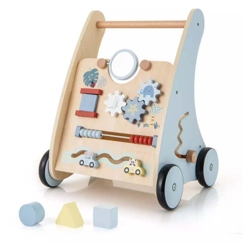 BABY JOY Wooden Baby Walker Push & Pull Walker Montessori Multi-Activi – Babyjoy