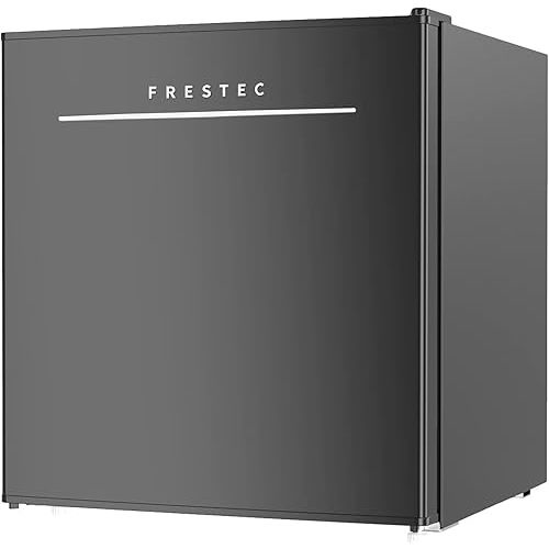 Frestec 1.7 Cu.Ft Mini Fridge with Freezer,Mini Fridge for Bedroom,Small Refrigerator,Dorm Refrigerators with Freezer,Compact Refrigerator for Office,Apartment,Dorm,Bedroom (Black)