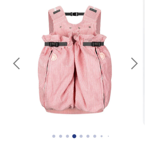 The Weego TWIN Baby Carrier - Red & White Seersucker