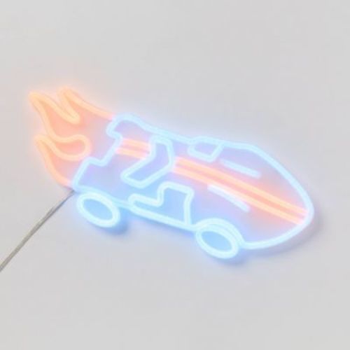 Hot Wheels Retro Neon Flaming Car Kids' Wall Light - Hot Wheels by Pillowfort™