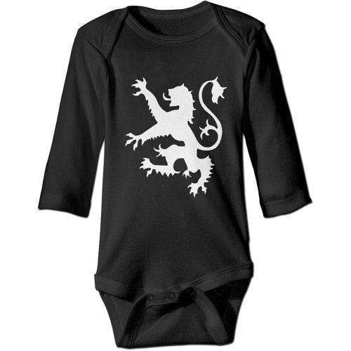 Scottish Flag Lion Logo - Baby Bodysuit Long Sleeve Playsuit Infant Clothes