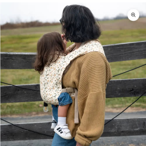 Flor Lark Baby Carrier - Floral Soft Structured Carrier | hope&plum (Short, Timeless Blooms)