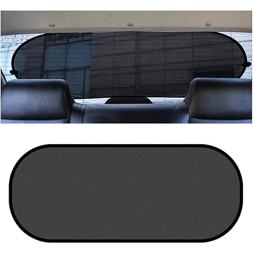 Car Rear Window Sunshade with Suction Cup, Sun UV Rays Protection for Car Back Window, Sunlight Shield Blocker Mesh Cover for Rear Facing Seats, car Accessories for Baby, Pets, Children （39"x19"/Rear）