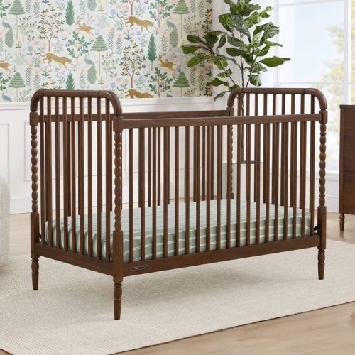Delta Children Serena 4-in-1 Convertible Crib - Teak Brown