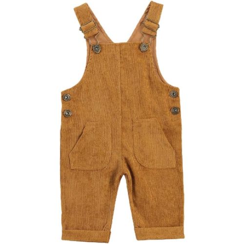 YOKJZJD Newborn Infant Baby Boy Girl Fall Winter Suspender Pants Overalls Corduroy Bib Pants Trousers with Pockets