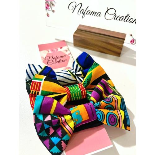 Ankara Headband: African Print Kente Bow, Baby & Kids Hair Clip