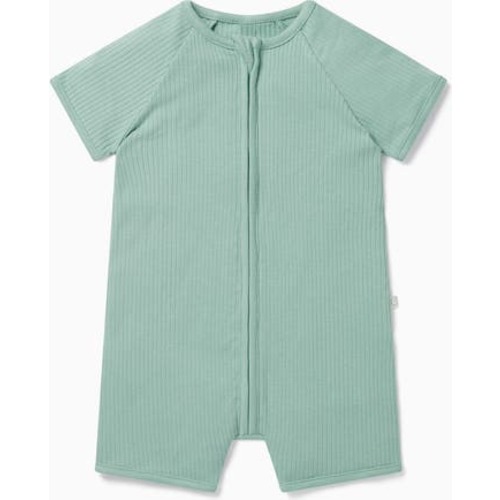 Ribbed Summer Zip-Up Sleepsuit, 0-3M UK
