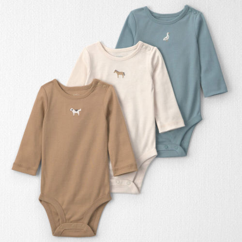 Baby 3-Pack Organic Cotton Bodysuits | Carter’s Oshkosh Canada