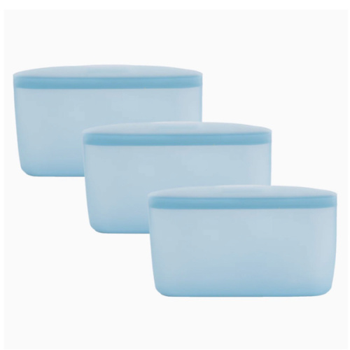 WeeSprout | Reusable Silicone Bags Set of 3 | Freezer Safe, Microwave