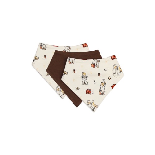 x Paddington© Assorted 3-Pack Organic Cotton Bandana Bibs, One Size