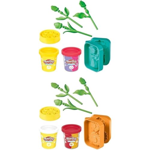 Play-Doh Flower Two Pack, Tulips, Daffodils, Sunflower & Daisies, Kids Arts & Crafts Kit, Gifts for Girls & Boys