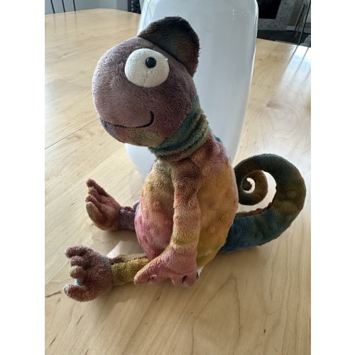 Jellycat Colin Chameleon Lizard Plush Tie Dye Rainbow Stuffed Animal 12"