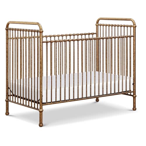 Namesake Abigail 3-in-1 Convertible Baby Crib (Gold) - GREENGUARD Gold Certified - Convertible Crib to Toddler Bed and Daybed - Baby Bed w/ 4 Adjustable Heights - Vintage Baby Crib Convertible