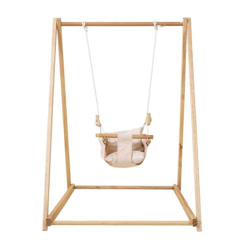 Baby and Toddler Foldable Wooden Swing Set