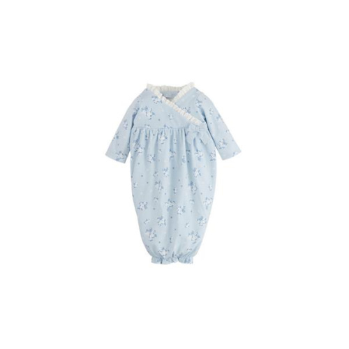 Blue Ditsy Floral Cotton Sleeper Gown | Mud Pie