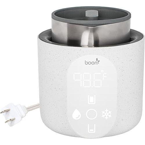 Boon Tempro Direct Heat Breastmilk Warmer - Retains Nutrients in Baby Formula and Breastmilk - Quick Liquid Warmer with Real Time Temp Reading - Breastfeeding Essentials