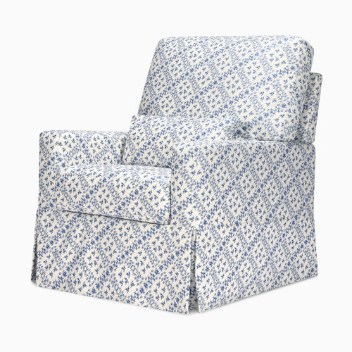 Namesake Sarah Flint x Namesake Crawford Swivel Glider - Blue Lattice Performance Eco-Weave