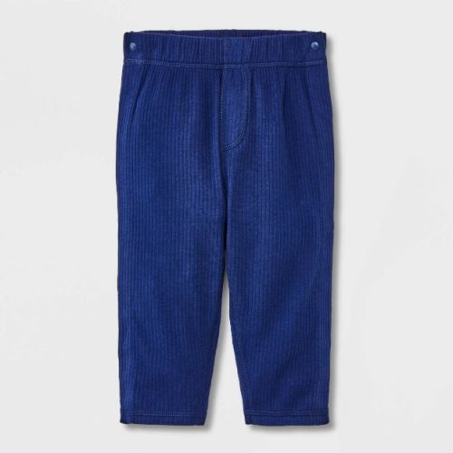 Baby Adaptive Side Snap Pants - Cat & Jack™ Navy Blue Newborn