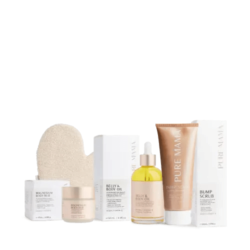 PREGNANCY CARE SET - FREE Body Scrub Mit & Keepsake Box – PURE MAMA Skincare USA