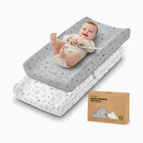 KeaBabies 2-Pack Soothe Changing Pad Covers - Woodland