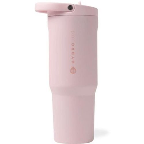 HydroJug Sport – Insulated Stainless Steel Water Bottle with Flip Straw & Bucket Handle, Leakproof – 40oz, Pink Sand